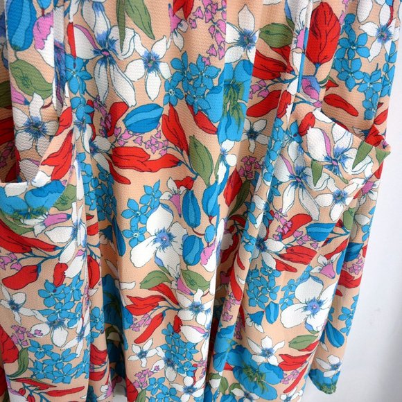 Honey & Lace Colorful Floral Lined Stretch Skirt - Size XL - Picture 4 of 7